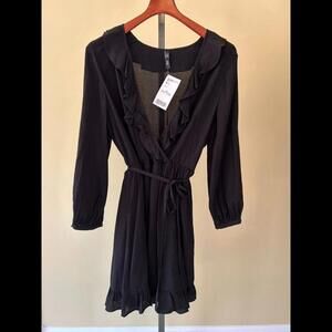 Mango Short Ruffled Black Size 10